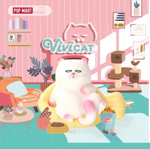 popmart 泡泡玛特 vivi cat懒坐系列盲盒公仔 猫咪手办公仔小摆件