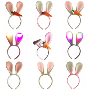 可爱兔子头箍疯狂动物城萝卜兔耳朵发箍卡通表演儿童发光头饰狐狸