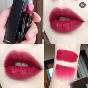 毛华家 chanel 香奈儿魅力柔雾哑光口红116 树莓酒红色
