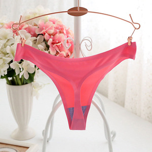 诱惑性感超薄冰丝内裤一片式丁t字裤无痕低腰c字裤火辣女情趣内衣