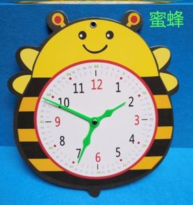 钟表模型小学教具纸质教学组合手工圆形卡通可爱幼儿园指针早教
