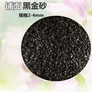 多肉铺面黑金砂 纯黑色颗粒土铺面石 黑金沙雨林缸造景2-4mm包邮