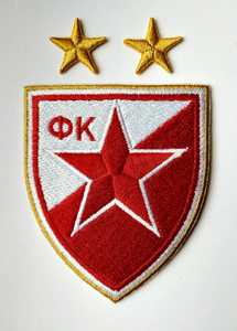 塞尔维亚贝尔格莱德红星队徽足球刺绣补丁贴电脑绣花布贴背胶臂章