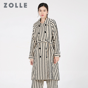 ZOLLE因为条纹休闲西装外套女设计感小众秋装2019年新款 百搭气质