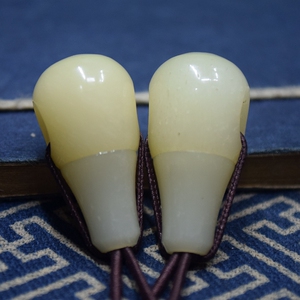 油润骆驼骨三通配饰 驼骨水滴一体三通佛头 佛珠配件