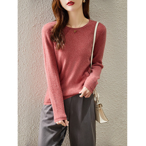 正品品哥弟新女装专柜纯色春秋打底衫可外穿羊毛针织衫女长袖内搭