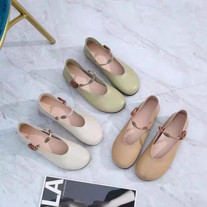 金麦丹奴全皮超软复古牛筋底拉带女鞋 清新自然 时尚百搭专柜正品