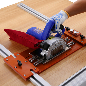 万虎木工裁板神器高精度手提锯云石机底盘靠山架子多功能定位靠尺