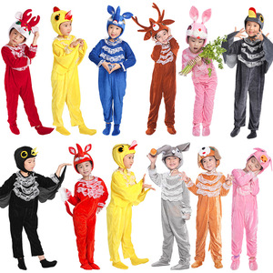 万圣节小兔子动物演出服装小猪小羊老鼠袋鼠狗鸭子表演服衣服女孩