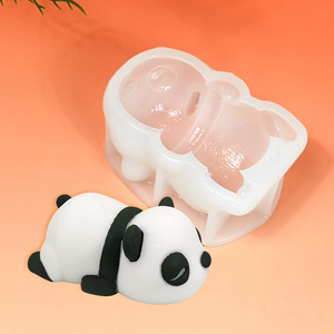 熊猫慕斯硅胶模3D卡通立体慕斯蛋糕冰激凌小熊硅胶模具蛋糕模多