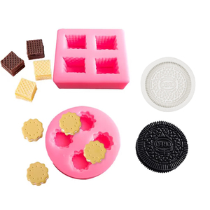 新款威化 夹心饼干模具巧克力食品级硅胶翻糖烘培蜡烛模具
