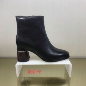 【2019年秋季新款】茉莉卡女鞋专柜正品软底4寸短靴19b0303