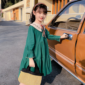 女童长袖连衣裙6中童大童7女孩8春装裙子9小学生甜美可爱10岁洋气