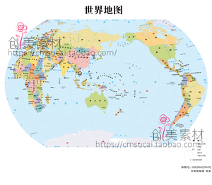 2023新版世界地图电子版高清矢量中文版轮廓源文件cdr/ai素材模板