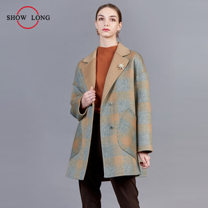 00舒朗名品折扣店淘宝舒朗 冬装新款女装羊毛外套短款大衣 dsh4a022