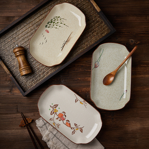 80217人付款淘宝日式陶瓷网红盘子深盘菜盘碟子艺术盘创意家用ins