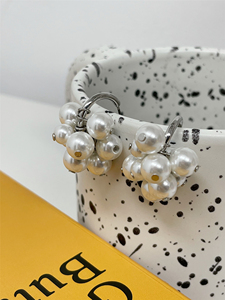 韩国小众设计Monday同款珍珠串气质日常搭配耳环  珍珠可自由拆卸