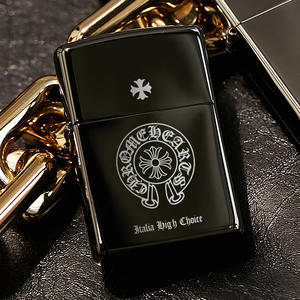 zippo打火机正品限量版黑钛冰联名款克罗心十字架雅痞高端机正版