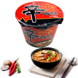 韩国进口农心辛拉面大碗面方便面泡面碗装114g