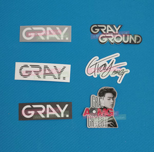 gray 李星和 相关周边自制装饰珠光防水贴纸aomg