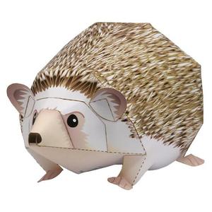 儿童手工折纸diy拼装益智立体3d纸质模型制作玩具仿真小动物刺猬