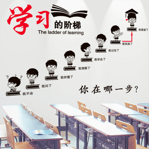 正能量励志墙贴小学高中班级教室文化墙布置墙壁装饰标语贴纸贴画