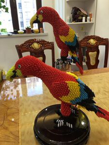 三角插/手工折纸/手工diy/手工材料包/成品/鹦鹉