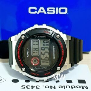 casio卡西欧男士黑色运动计时手表w-216h-1cv w216h wr50m