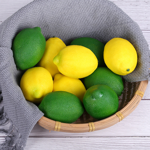 高仿真柠檬模型假水果青柠檬黄柠檬早教道具装饰泡沫水果蔬菜玩具