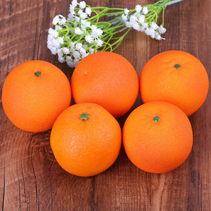 泡沫仿真橙子模型假水果拍摄道具单个橘子新奇士脐橙居家装饰摆件
