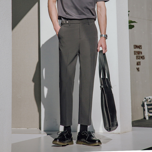 九分裤男修身小脚韩版潮流百搭9分小西裤宽松直筒夏季薄款休闲裤