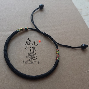 头发编手链送男友用头发编的编成diy红绳编织绳手绳情侣自编送礼