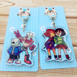 传说之下 undertale sans frisk chara papyrus 周边 钥匙圈 挂件
