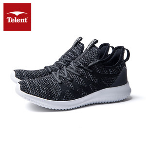 天伦天跑步鞋男鞋春夏透气运动鞋飞织网面轻便休闲鞋子191802正品