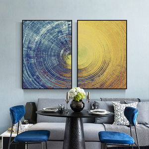 抽象客厅装饰画两幅沙发背景餐厅餐桌墙上现代简约组合免打孔墙画