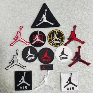 乔丹运动品牌logo刺绣布标志徽章衣服裤子修补破洞自粘补丁贴布贴