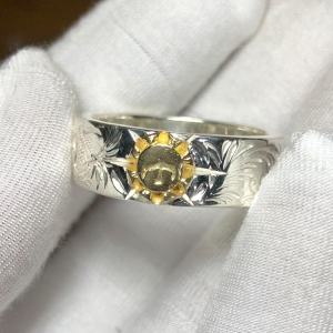 高桥吾郎goros戒指男潮唐草年号射线银饰先金纯手工平打男女情侣