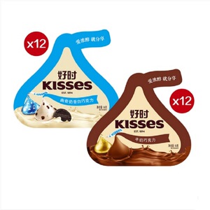 好时 kisses 牛奶巧克力/曲奇奶香白巧克力 12袋 36g*12 包邮