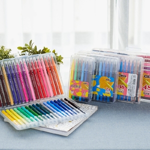 学子软头水彩笔48色无毒可水洗 儿童画笔彩色刷笔秀丽笔安全套装