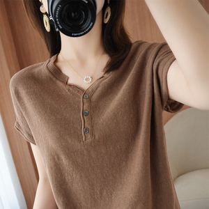 半袖女潮牌针织