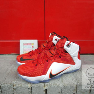 lebron xii ep 狮王雄心lbj12红白 詹姆斯12代战靴 707781-601