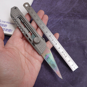 第九区钛合金重型美工刀SM100美工刀片CK2高硬度防锈备用替换刀片