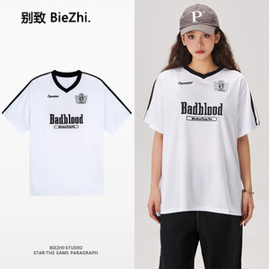 [BieZhi别致]badblood 短袖球衣短袖t恤女美式跳舞滑板飞盘运动服