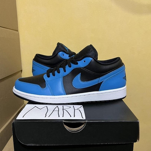 【小果体育】nike/耐克正品jordan 1 low aj1黑蓝低帮小闪电 现货