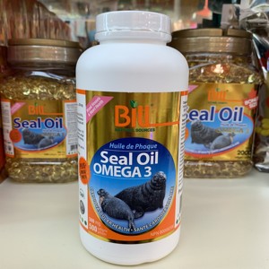 加拿大直邮bill康加美北极标叔成人海豹油海狗油500粒