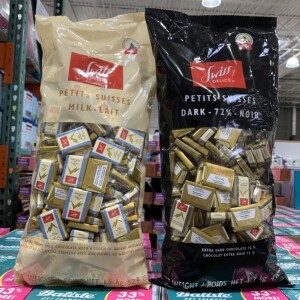 加拿大swissdelice狄妮诗黑巧克力1300g,牛奶巧克力1500g融化不赔