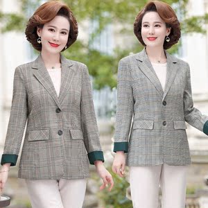 九额娘旗舰店福妈妈女装秋装籽煊旗麦子熟了中老年女装外套春秋