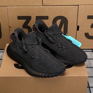 椰子鞋350黑天使满天星黑生胶侧透正品官网过毒版本运动春夏男鞋