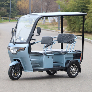 带棚电动三轮车小型家用休闲代步车女士客货两用敞篷电瓶车观光车