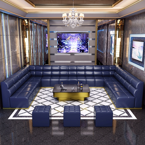 ktv沙发组合定制定做转角私人会所酒吧包厢卡座茶几皮沙发奶茶店